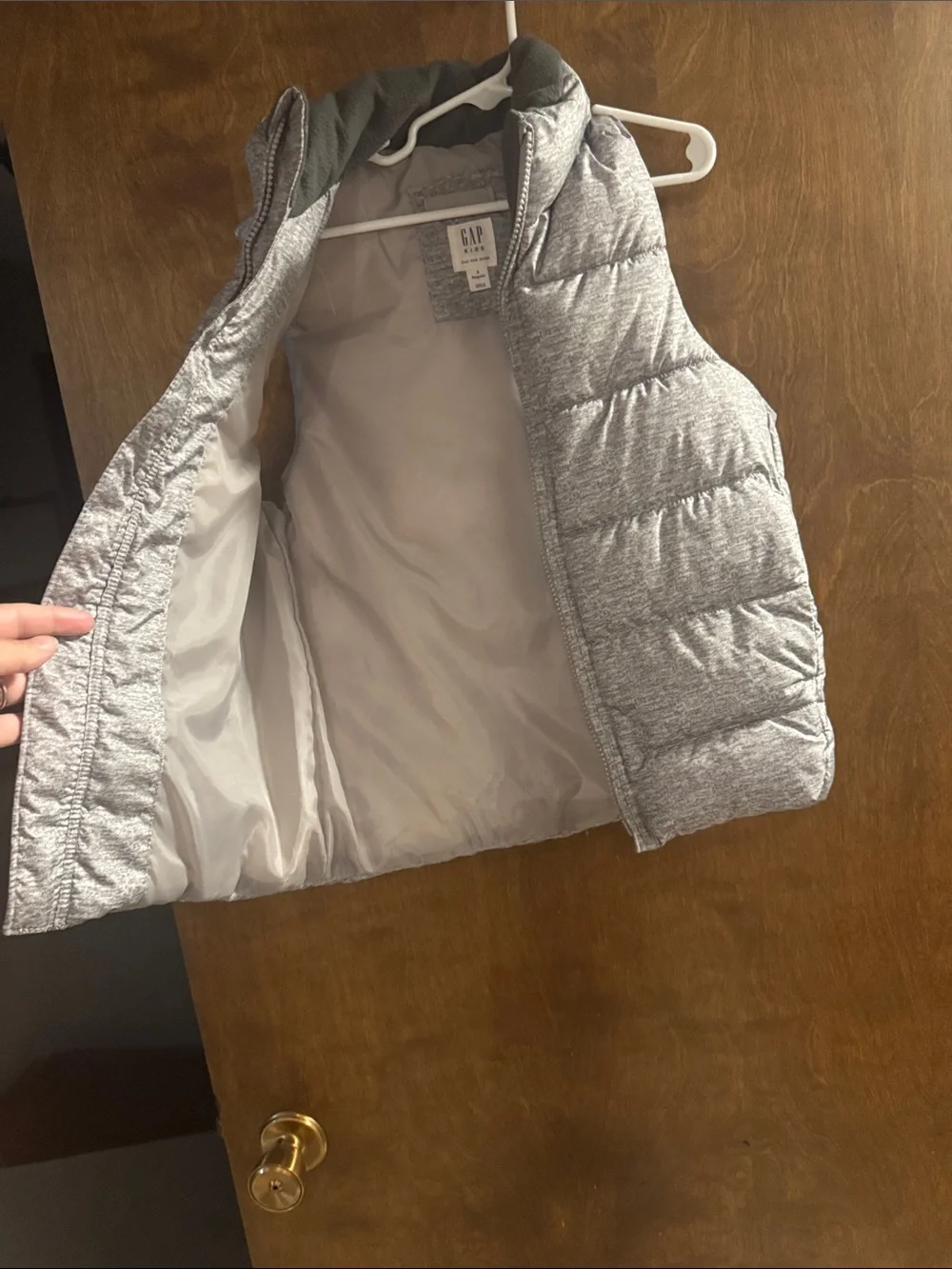 GAP Kids Heather Gray Quilted Vest